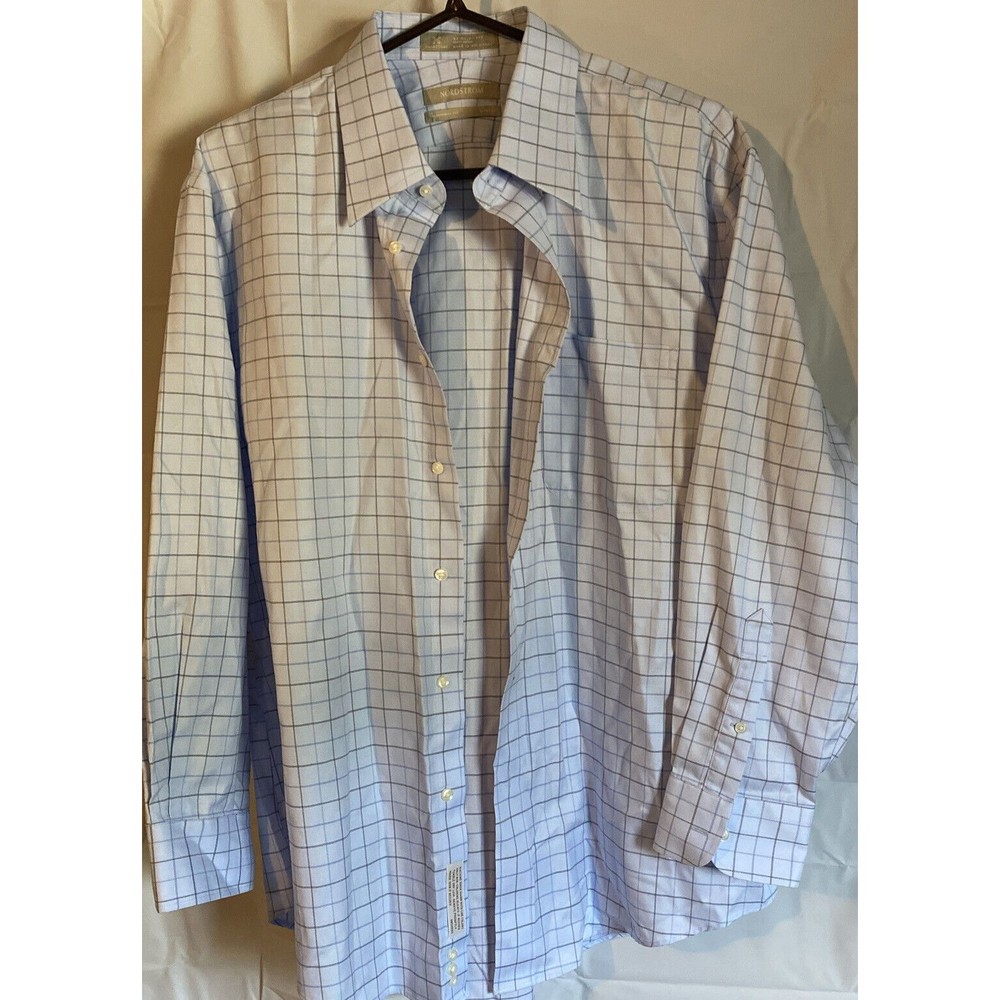Nordstrom Men's Traditional Fit 16.5 100% Cotton Button Down Dress Shirt
